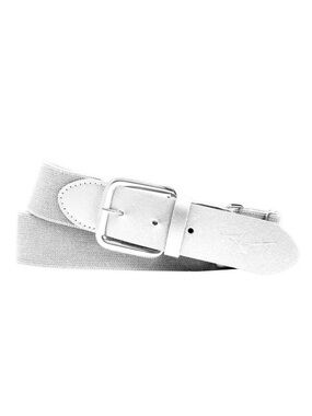 Mizuno Classic Adjustable Youth Baseball/Softball Belt In White